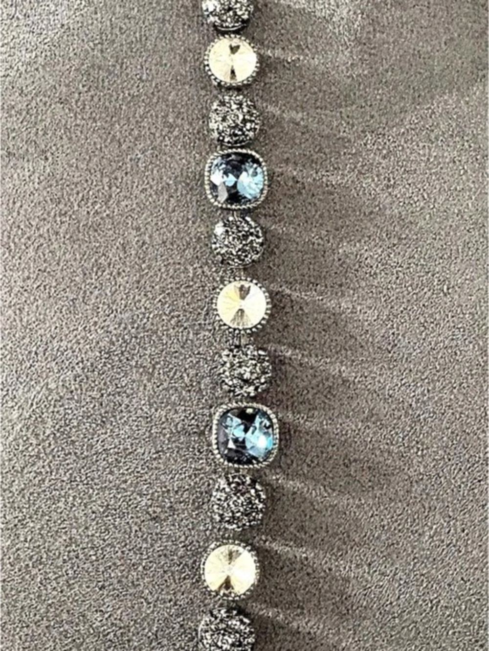 Set In Stone Station Bracelet Blue & Silver Charm Bracelet